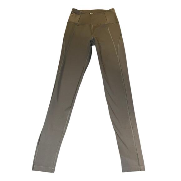 Girlfriend Collective High Rise Leggings Women's XS‎ Gray Stretch Waist Pocket - Picture 1 of 5